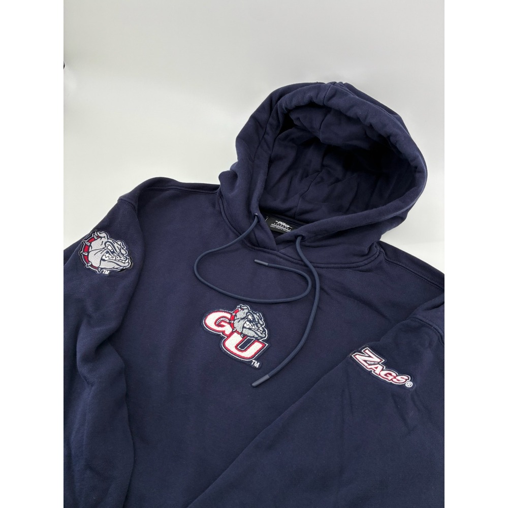 Pro Standard Gonzaga University Bulldogs Hoodie Navy Blue Zags Chenille Patch M